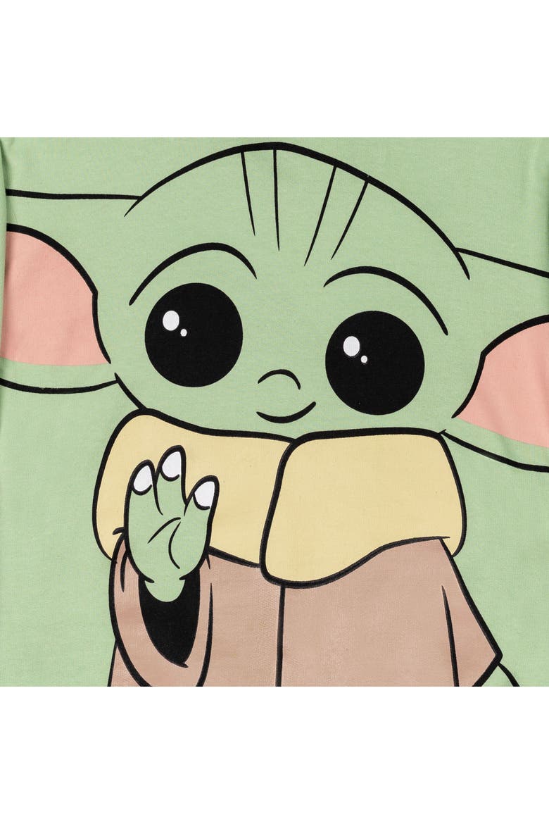 The Mandalorian Fleece Hooded Sweatshirt, Alternate, color, Grogu Light Green