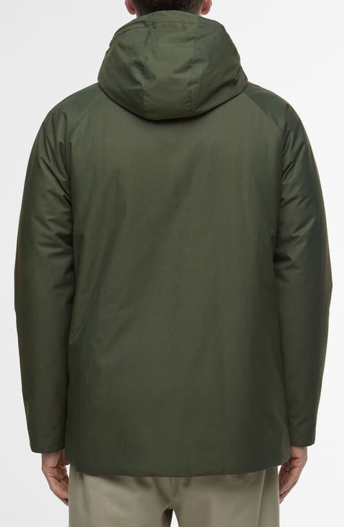 Barbour Modern Lorden Waterproof Hooded Jacket In Green