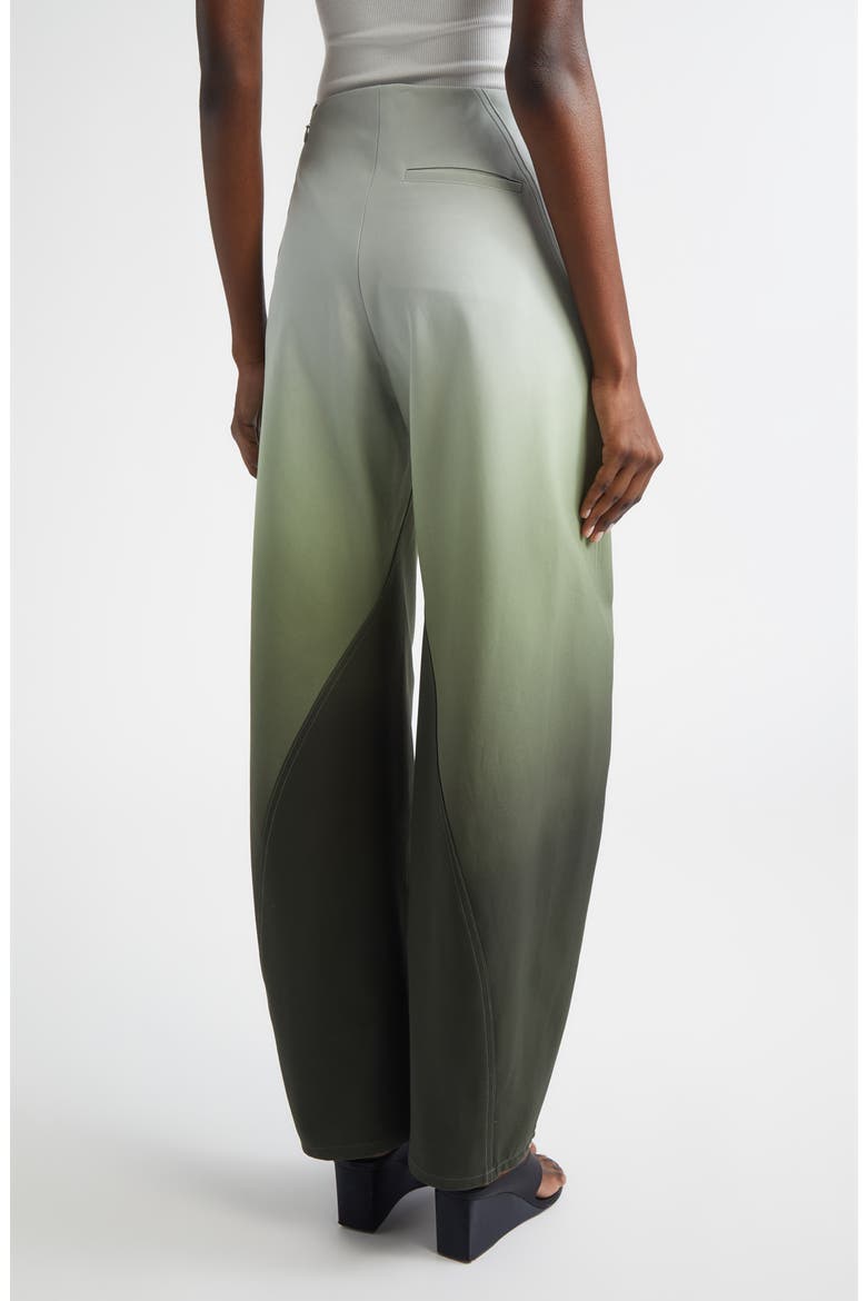 Gradient Twisted Seam Round Trousers, Alternate, color, VERT DE GRIS