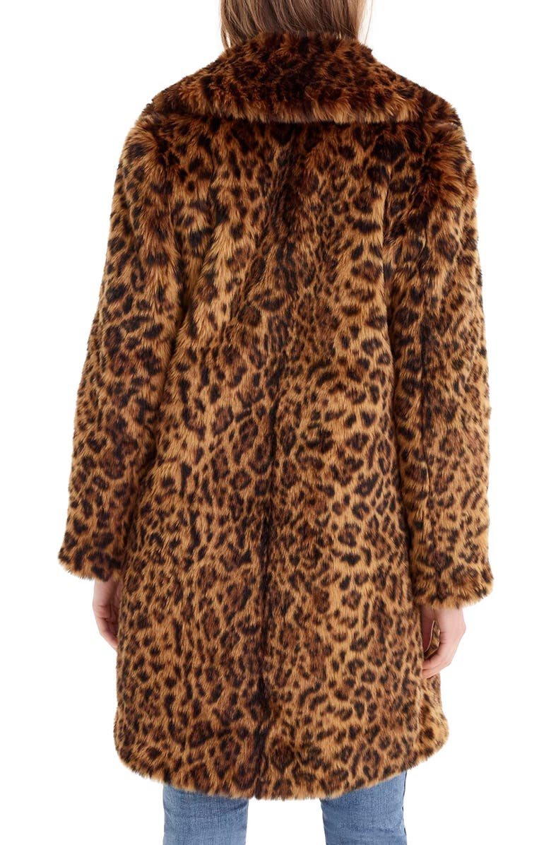 J.Crew Leopard Print Faux Fur Coat, Alternate, color, 