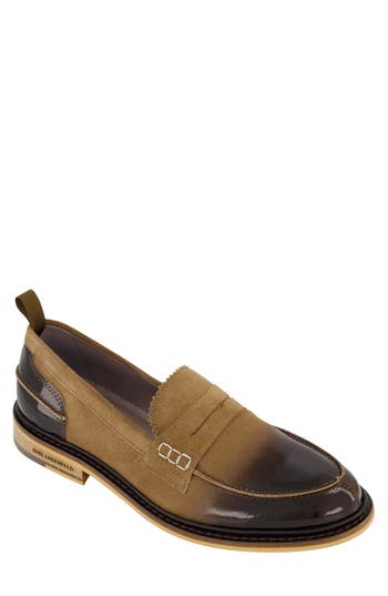 Karl Lagerfeld Paris White Label Penny Loafer In Cognac