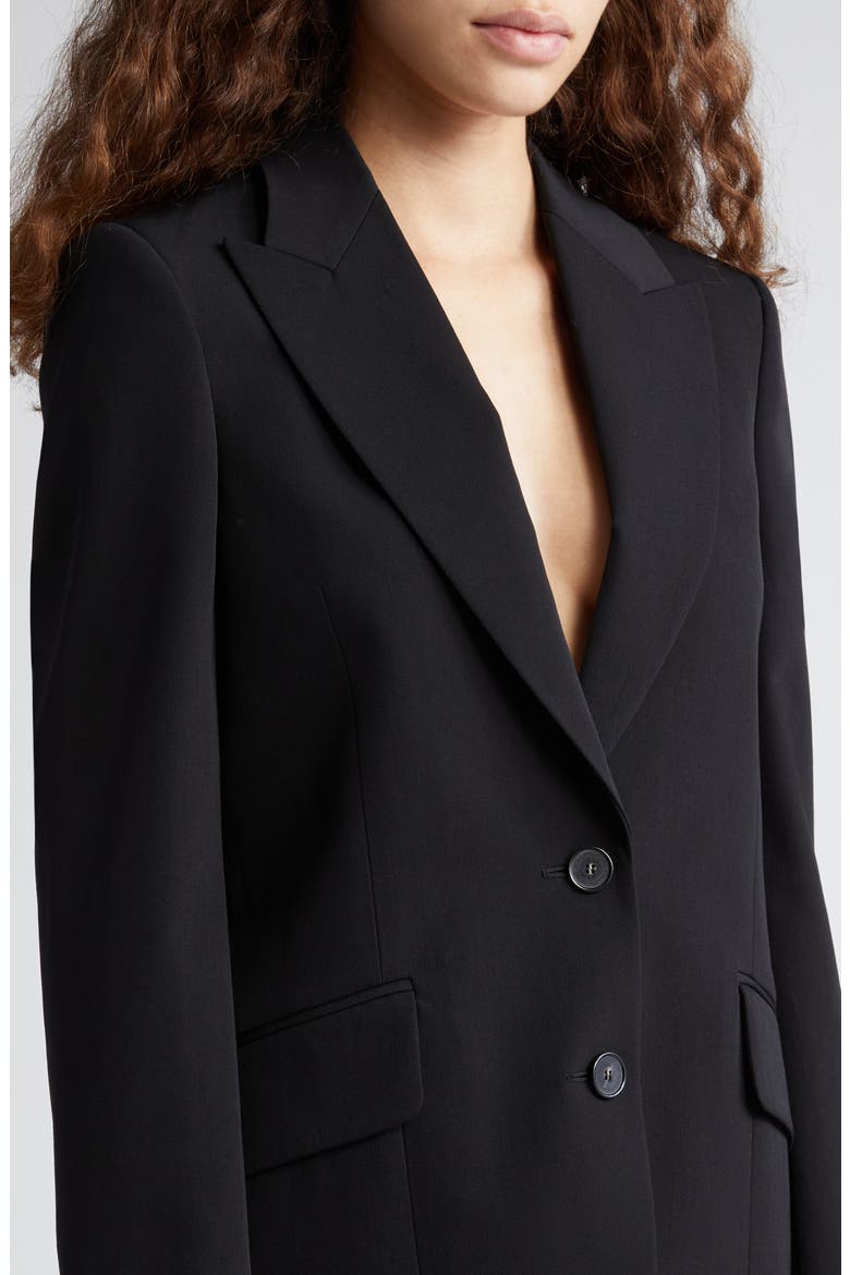 Iconic Wool Stretch Gabardine Blazer, Alternate, color, BLACK