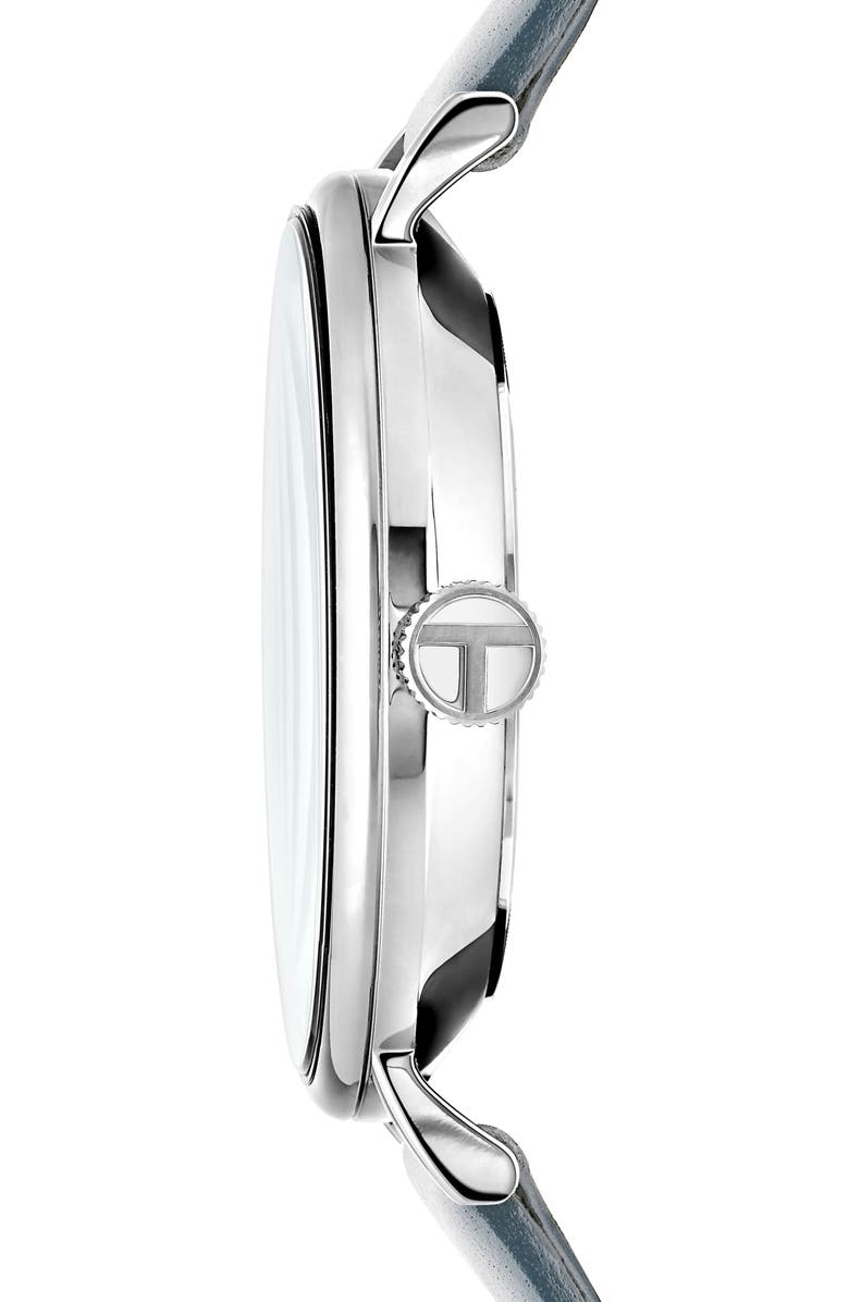 Ted Baker Phylipa Gents Multifunction Leather Strap Watch, 41mm, Alternate, color, Grey