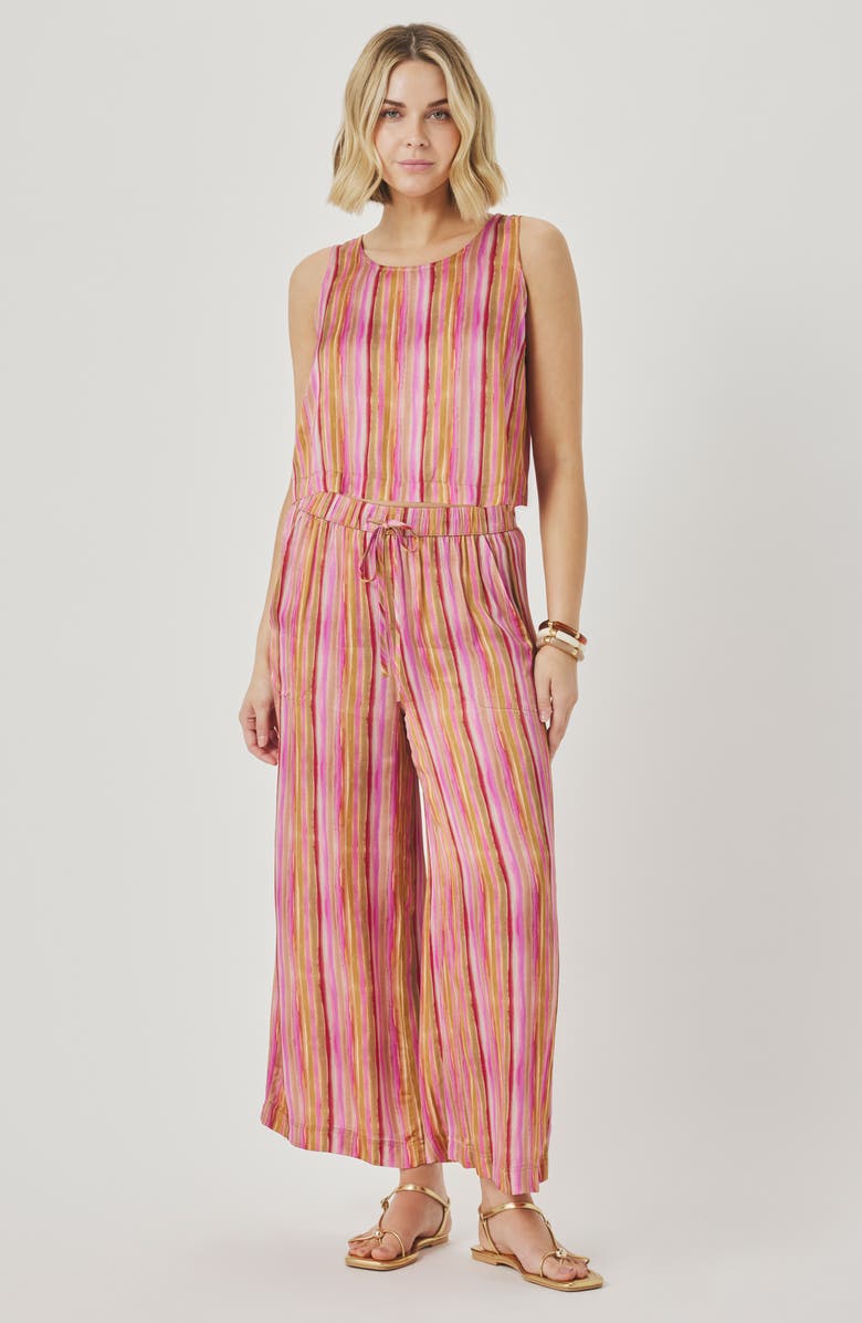 Splendid Angie Stripe Wide Leg Pants, Alternate, color, 