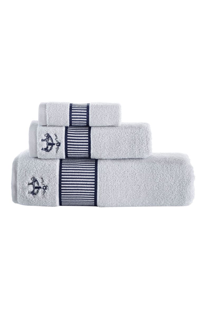Fancy Border Turkish Cotton 3-Piece Towel Set, Main, color, SILVER