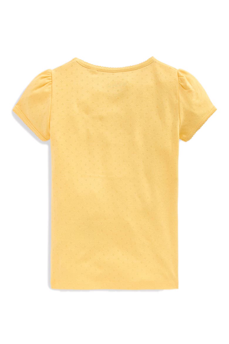 Kids' Cotton Pointelle T-Shirt, Alternate, color, YELLOW