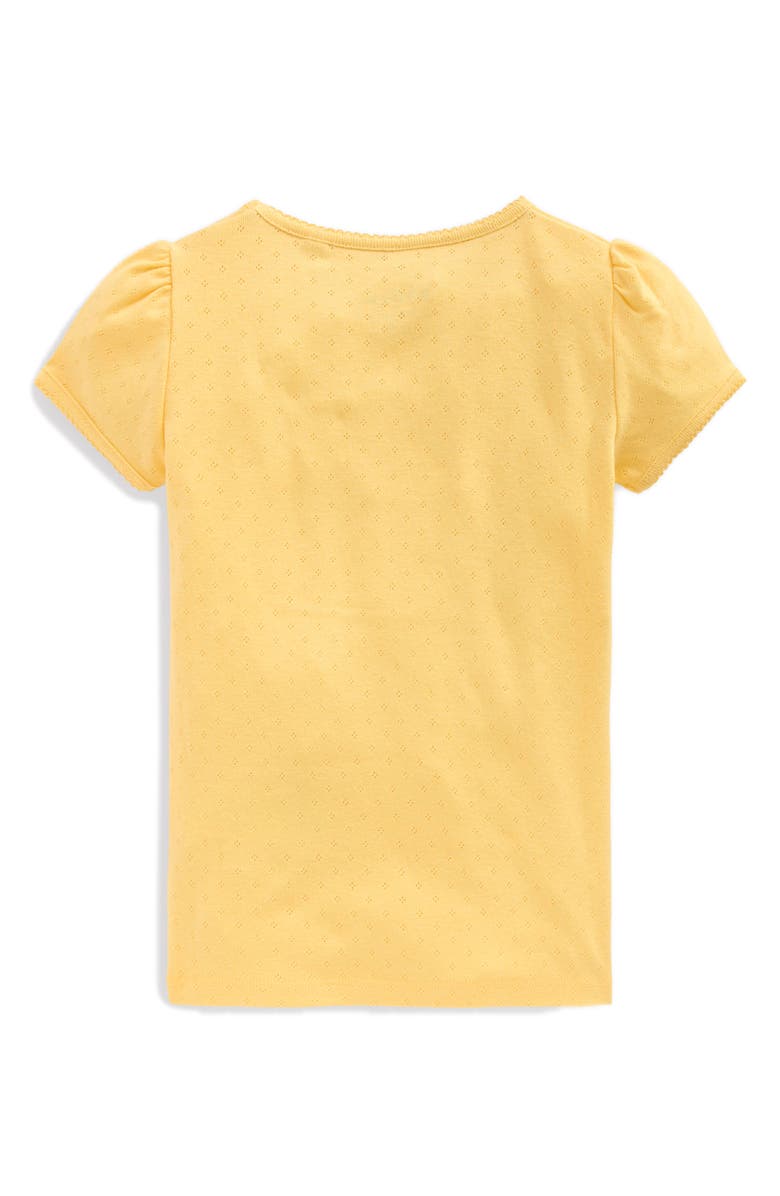 Mini Boden Kids' Cotton Pointelle T-Shirt, Alternate, color, Yellow