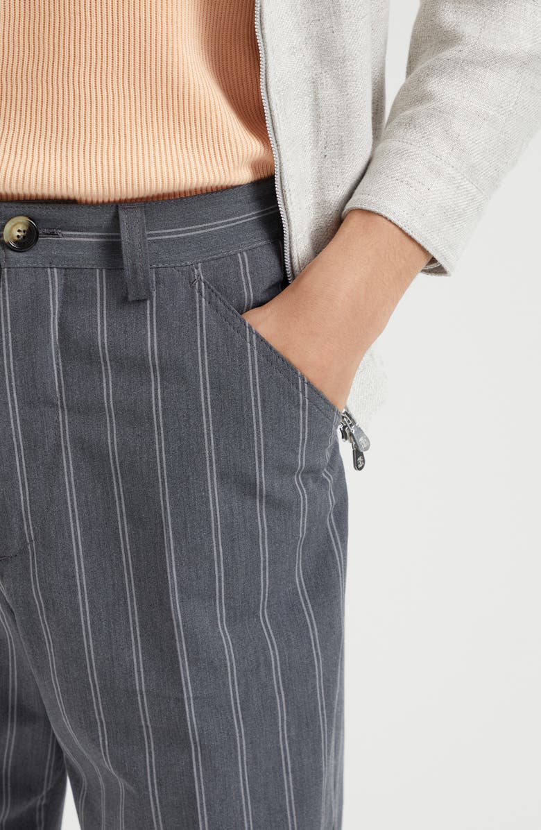 Brunello Cucinelli Chalk stripe trousers, Alternate, color,