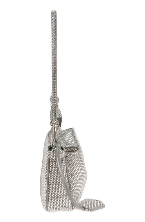 Balenciaga Mini Rodeo Crystal Embellished Leather Sling Pouchette In 1232 Smoke Grey