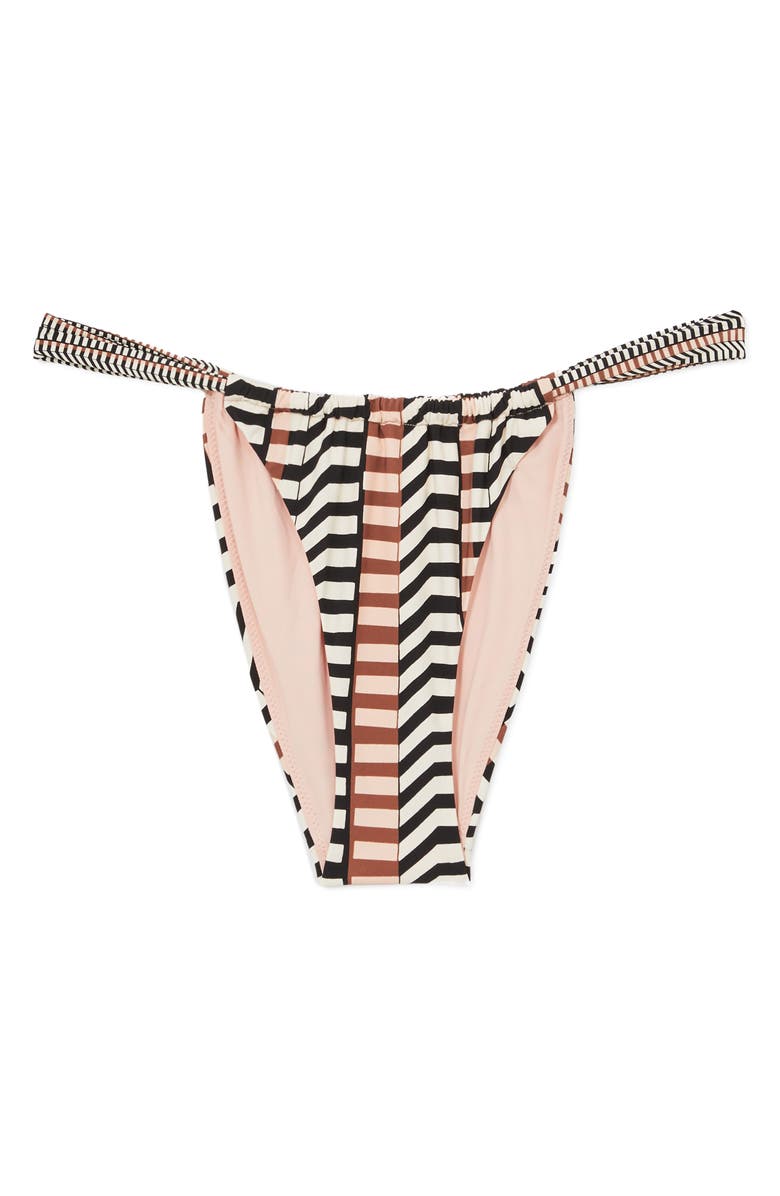 Reiss Kate Bikini Bottoms, Alternate, color, Black/ Brown