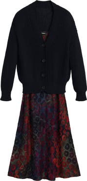 Desigual Flocked Animal Slipdress