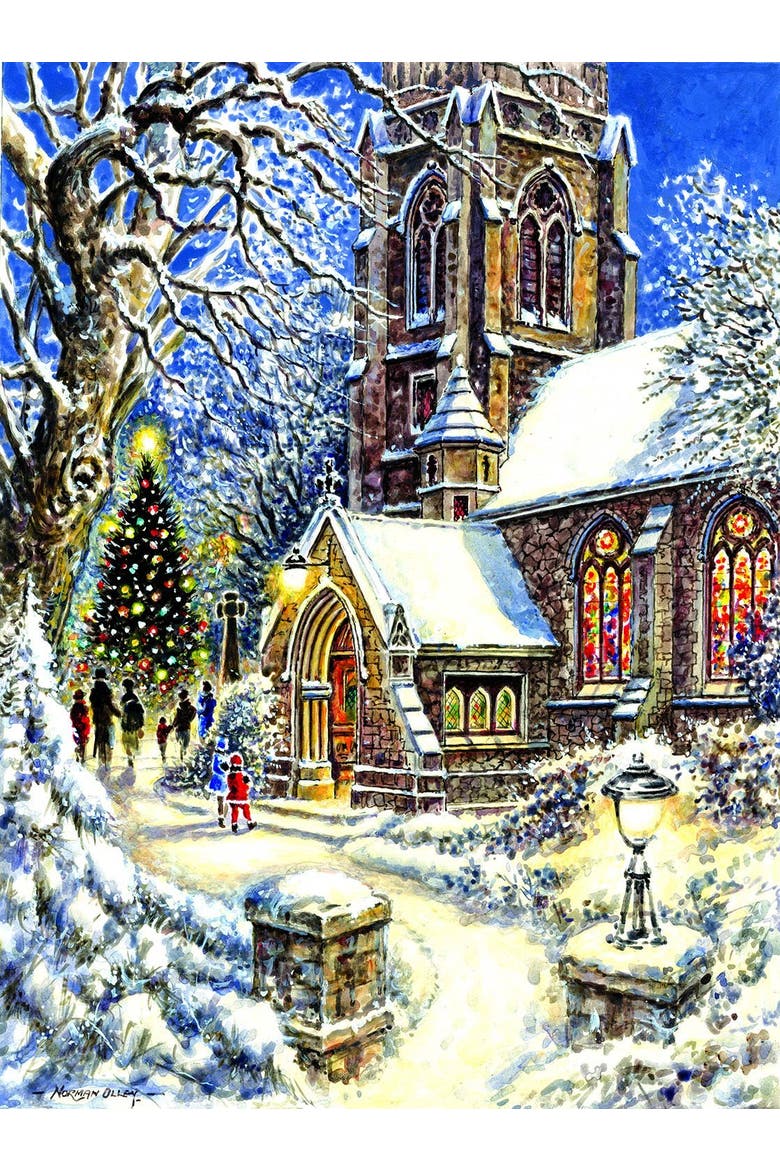 Church in the Snow 1000 piece Jigsaw Puzzle for Adults, Alternate, color, Multicolor