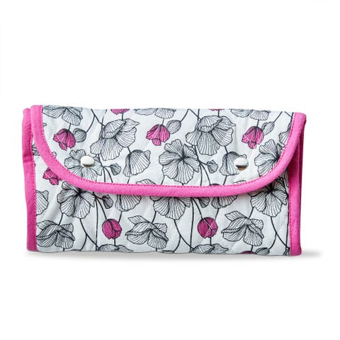 Oh So She Roll Up Make Up Pouch Fuchsia Fuchsia Cotton Everyday