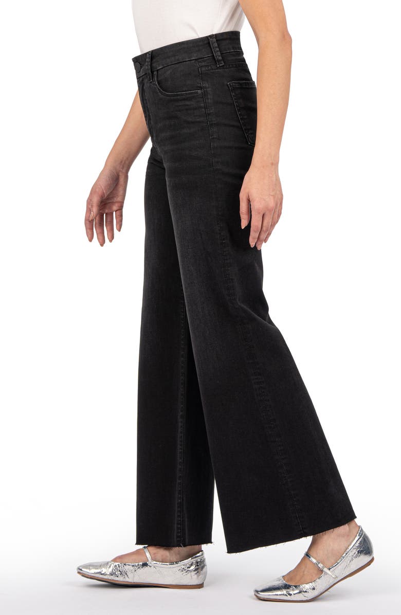 KUT from the Kloth Meg Raw Hem High Waist Wide Leg Jeans, Alternate, color, 