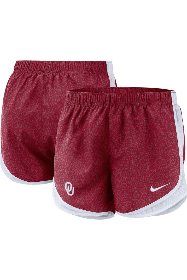 Women's Nike Crimson/White Oklahoma Sooners Performance Tempo Shorts, Main, color, Crimson