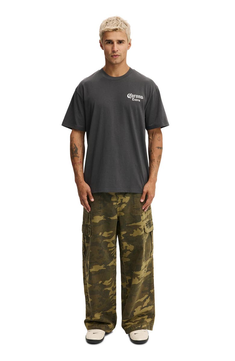 Cotton On Men's Loose Fit License T-Shirt, Alternate, color, Lcn Cor Faded Slate Corona -