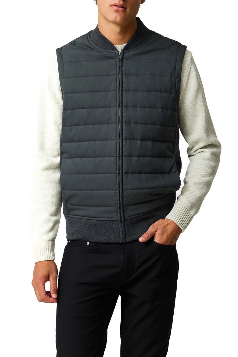 Woodside Quilted Vest, Main, color, PEWTER