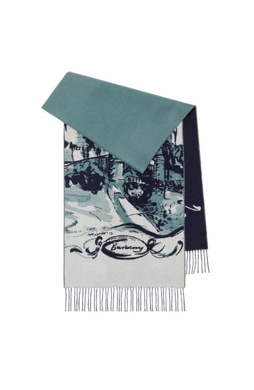 Burberry Castle Cashmere Scarf In Green