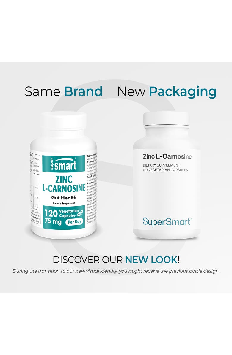 SuperSmart Zinc L-Carnosine 75mg, Alternate, color, NO COLOR