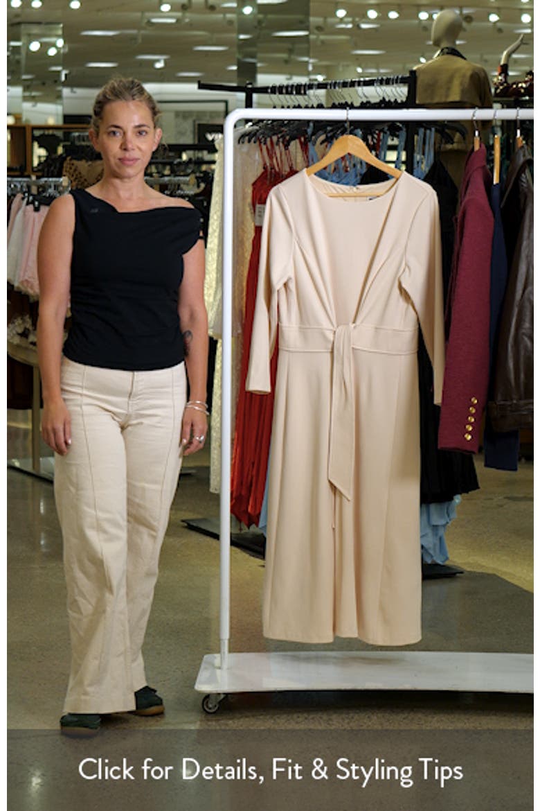 Tie Waist Scuba Midi Dress video