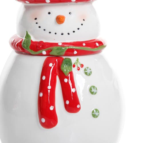 Gibson Home Jolly Plenitude 7.5" Snowman Cookie Jar In Multi