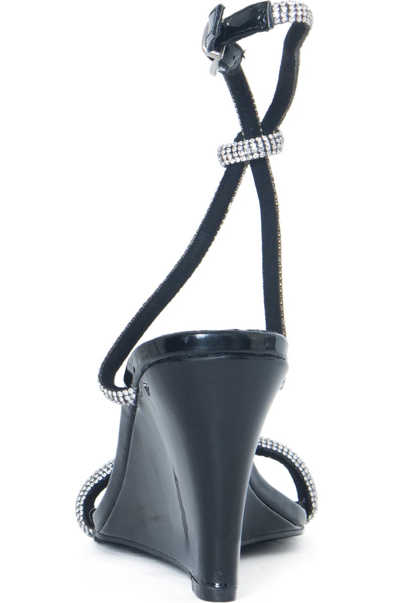 Lauren Lorraine Winnie Ankle Strap Wedge Sandal, Alternate, color, Black