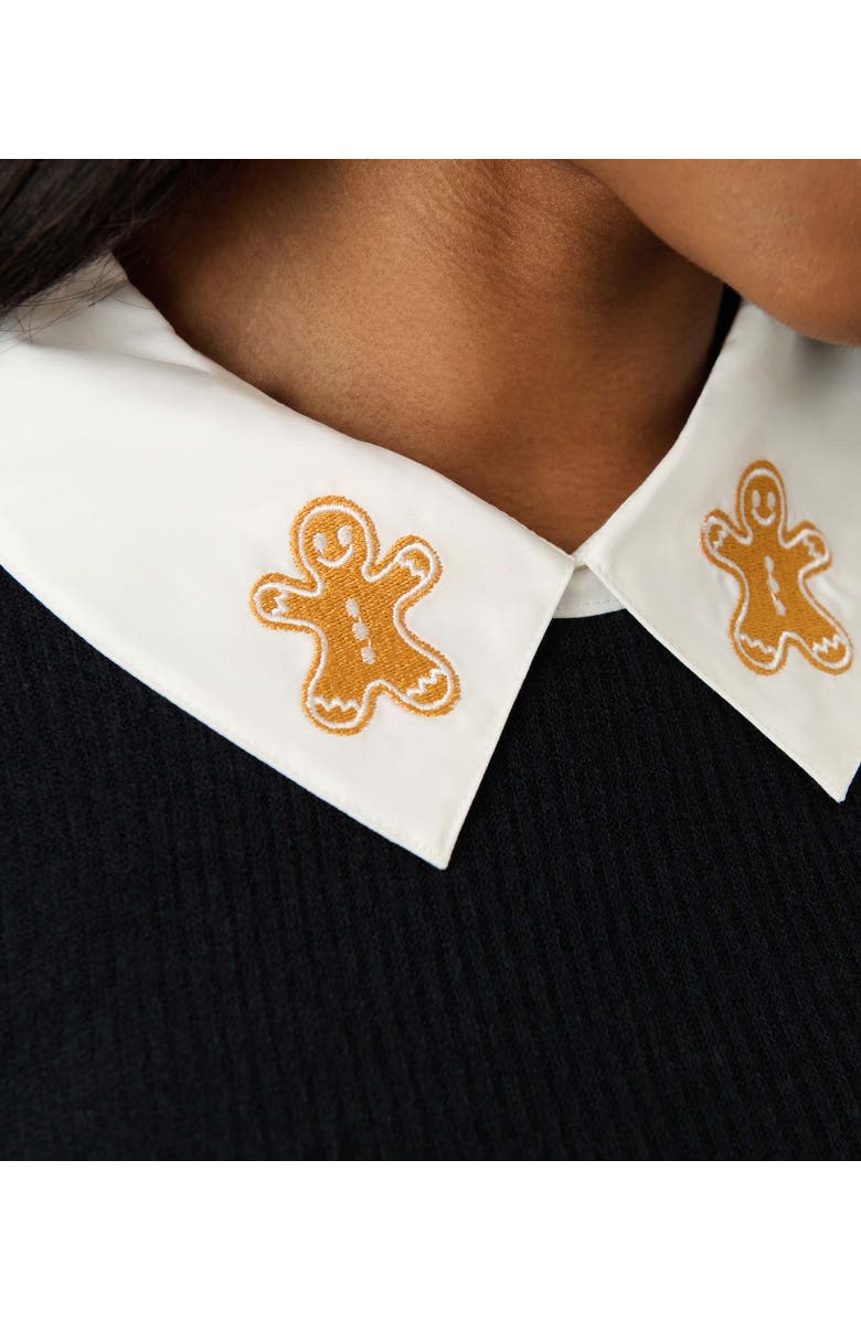 Unique Vintage Plus Size Sabrina Sweater, Alternate, color, Black & White