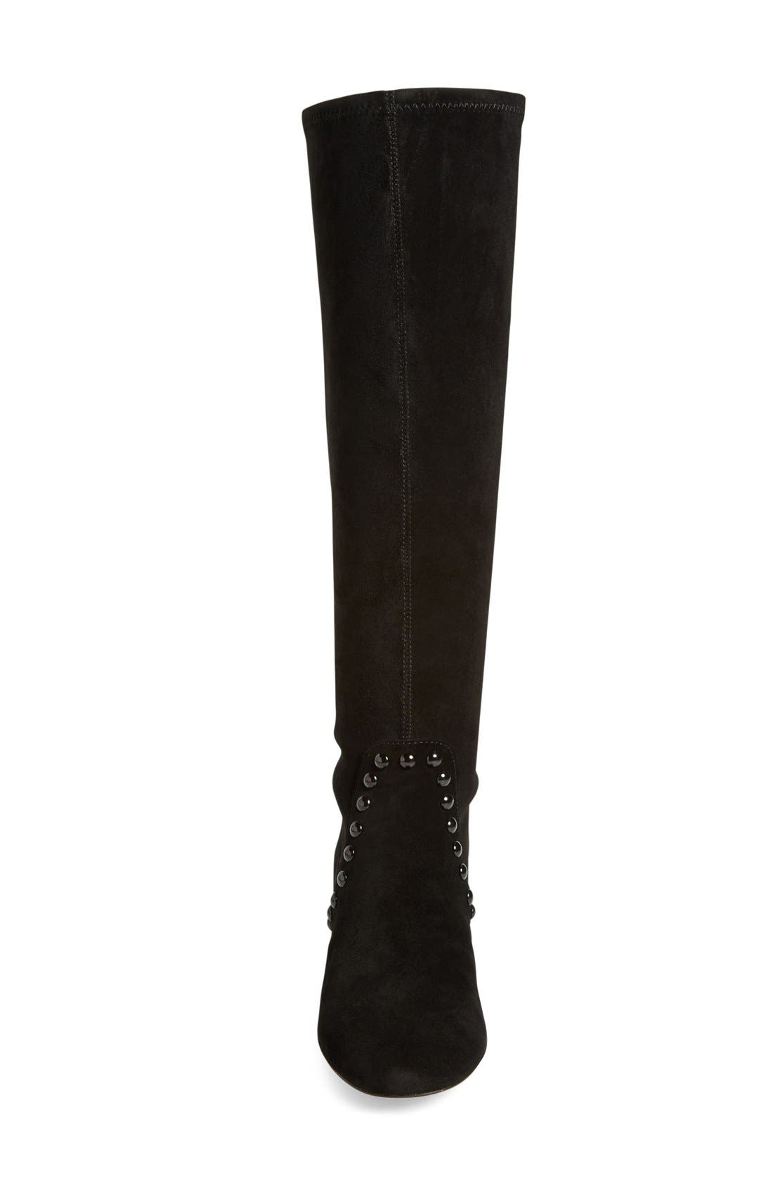 'Britney' Knee-High Boot, Alternate, color, BLACK SUEDE