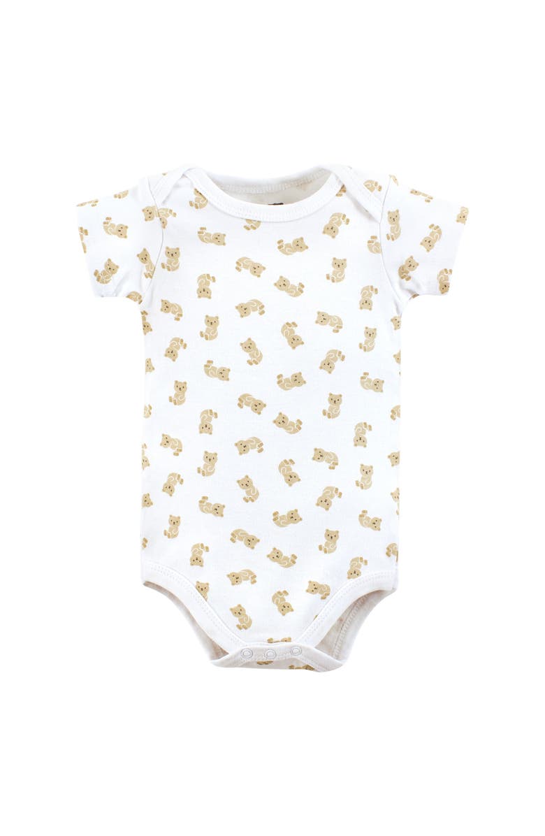 Hudson Baby Triple Pack of Essential Cotton One-Piece Rompers, Alternate, color, Cute Bear Polo