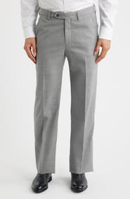 Berle Flat Front Tropical Weight Wool Dress Pants