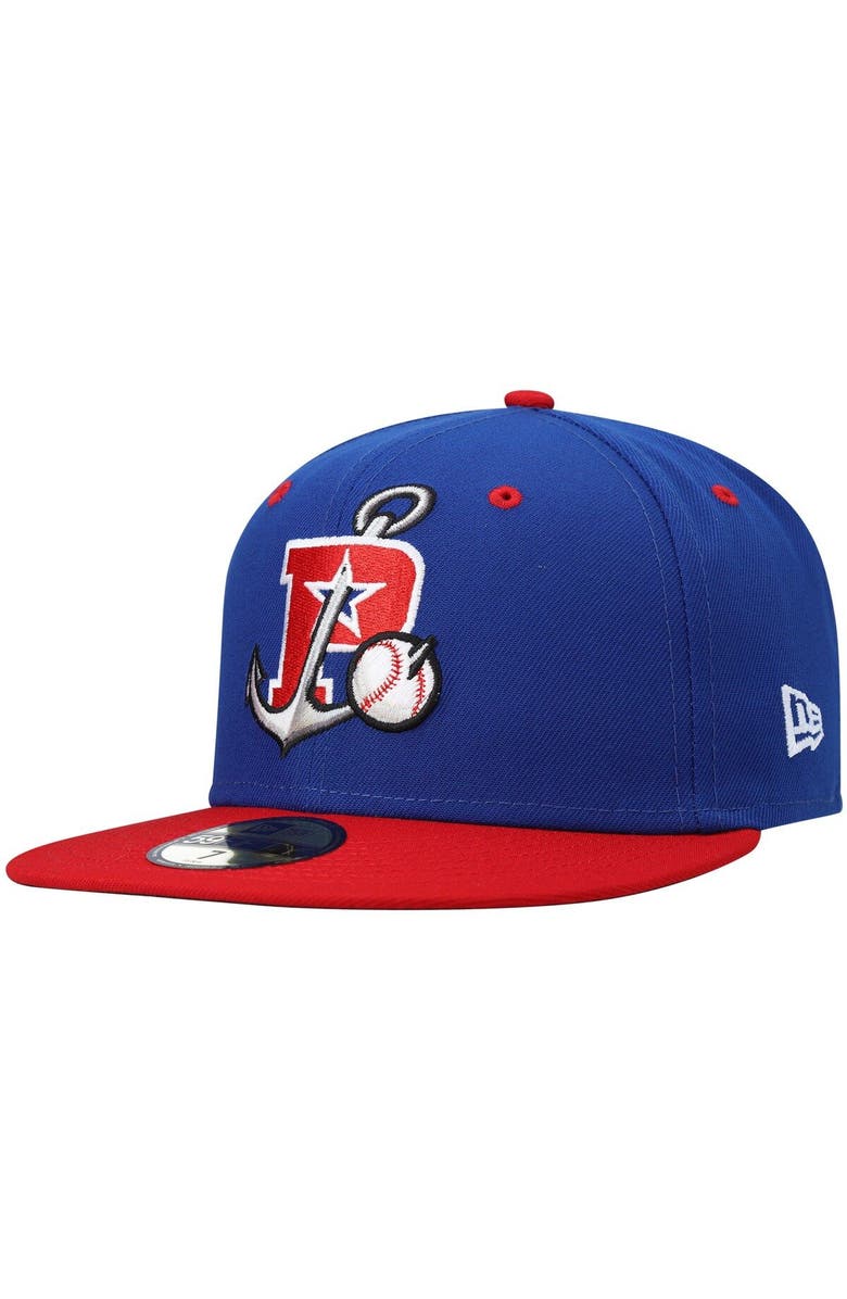 New Era Men's New Era Blue Stockton Ports Authentic Collection Road 59FIFTY Fitted Hat, Main, color, Blue