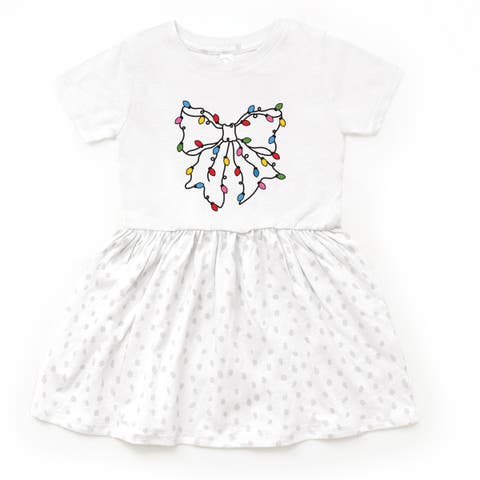 Christmas Light Bow Dress (toddler)