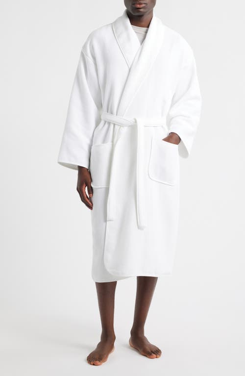 Weezie Gender Inclusive Long Spa Robe In White