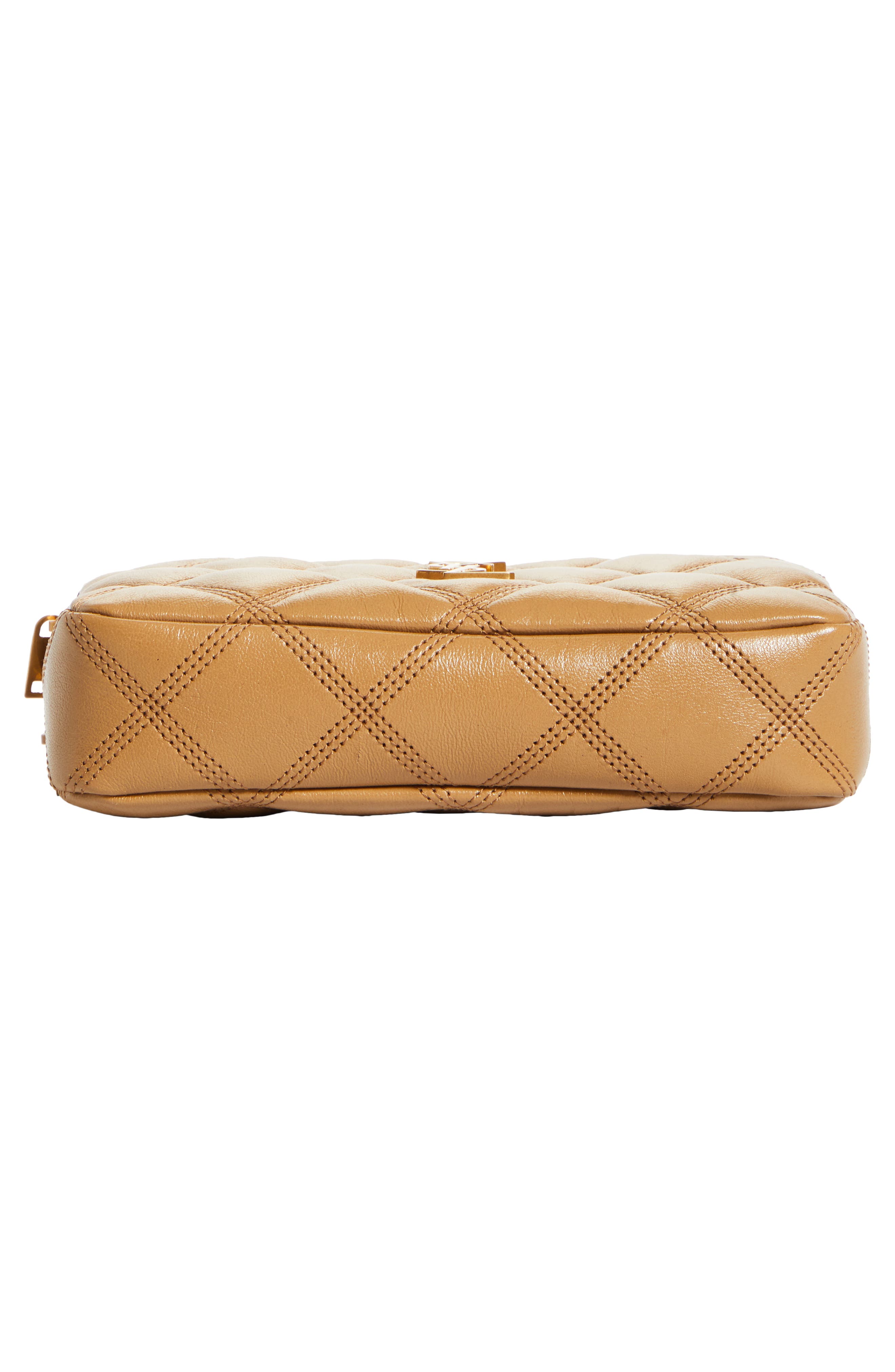Becky Diamond Quilted Leather Camera Bag, Alternate, color, NATURAL TAN