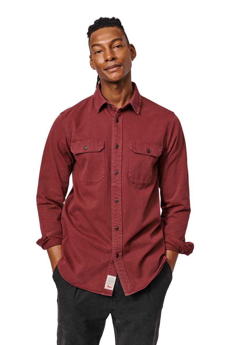 Normanby Button Up Shirt, Main, color, Port