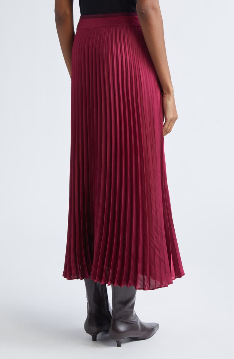 Derek Lam 10 Crosby Liriel Pleated Midi Skirt, Alternate, color, Carmine