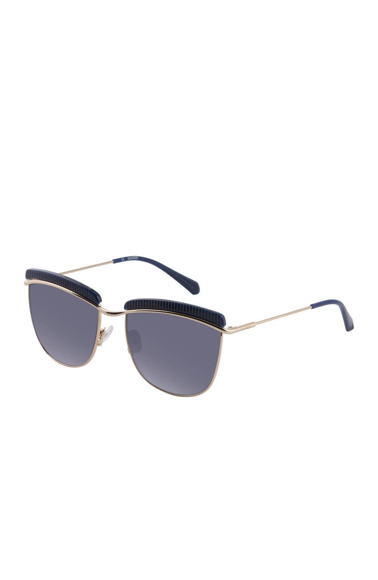 Balmain 56mm Upper Brow Bar Sunglasses, Main, color, 