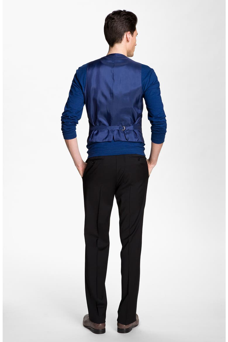 Wool Front Vest, Alternate, color, BLACK SOLID