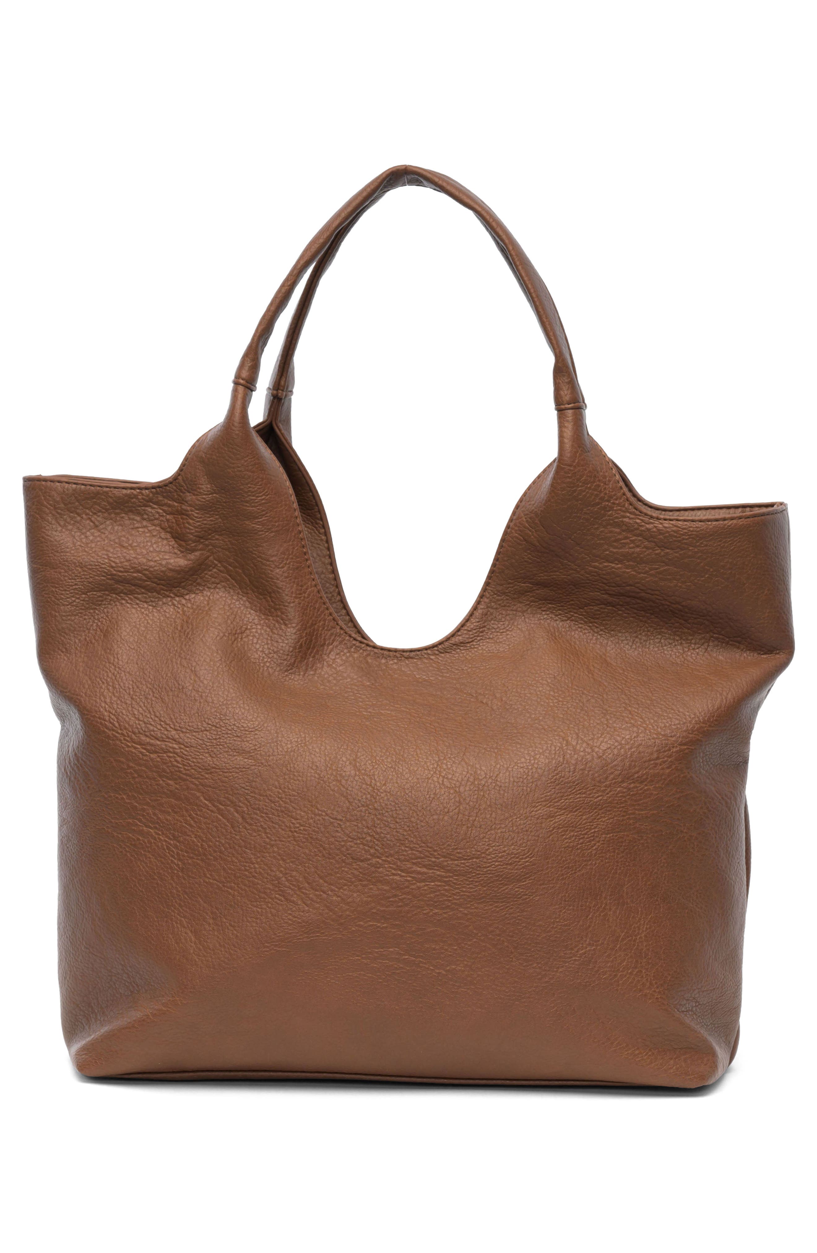 Urban Originals The Royale Vegan Leather Tote, Alternate, color, Chocolate