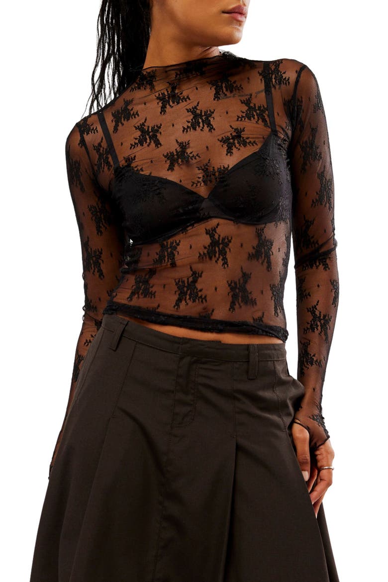 Lady Lux Layering Top, Main, color, BLACK