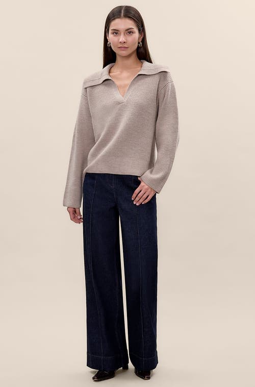 Rebecca Taylor Giselle Knit Sweater In Gray