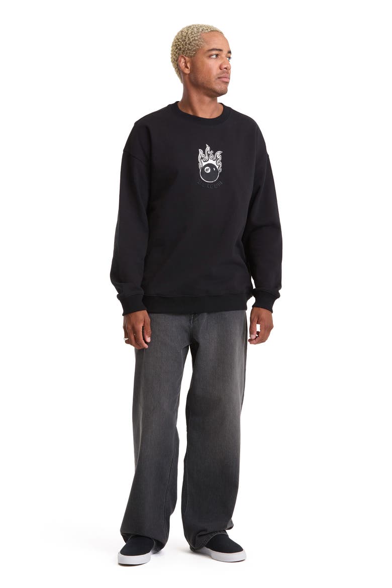 x Seth Conboy Embroidered Crewneck Sweatshirt, Alternate, color, BLACK