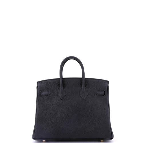 Pre-owned Hermes Hermes Birkin Handbag Black Togo With Gold Hardware 25 In Black