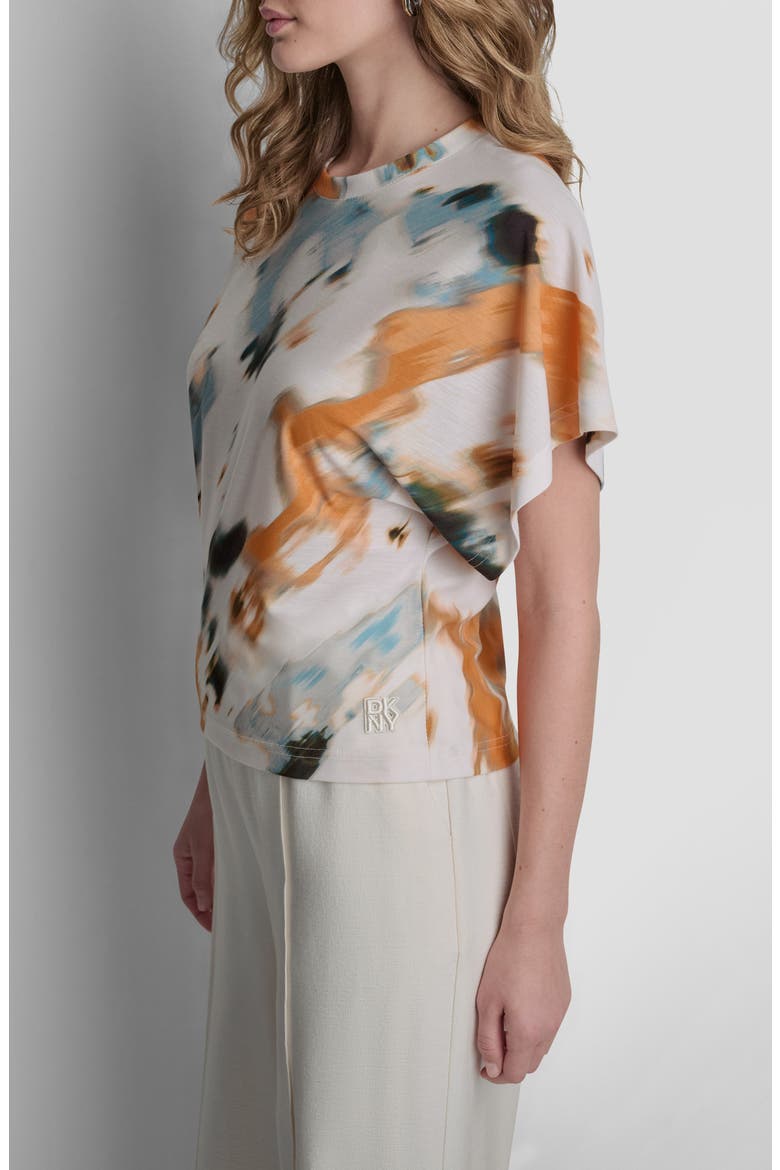 Dolman Sleeve Stretch Cotton Top, Alternate, color, SUNBURST FLORAL