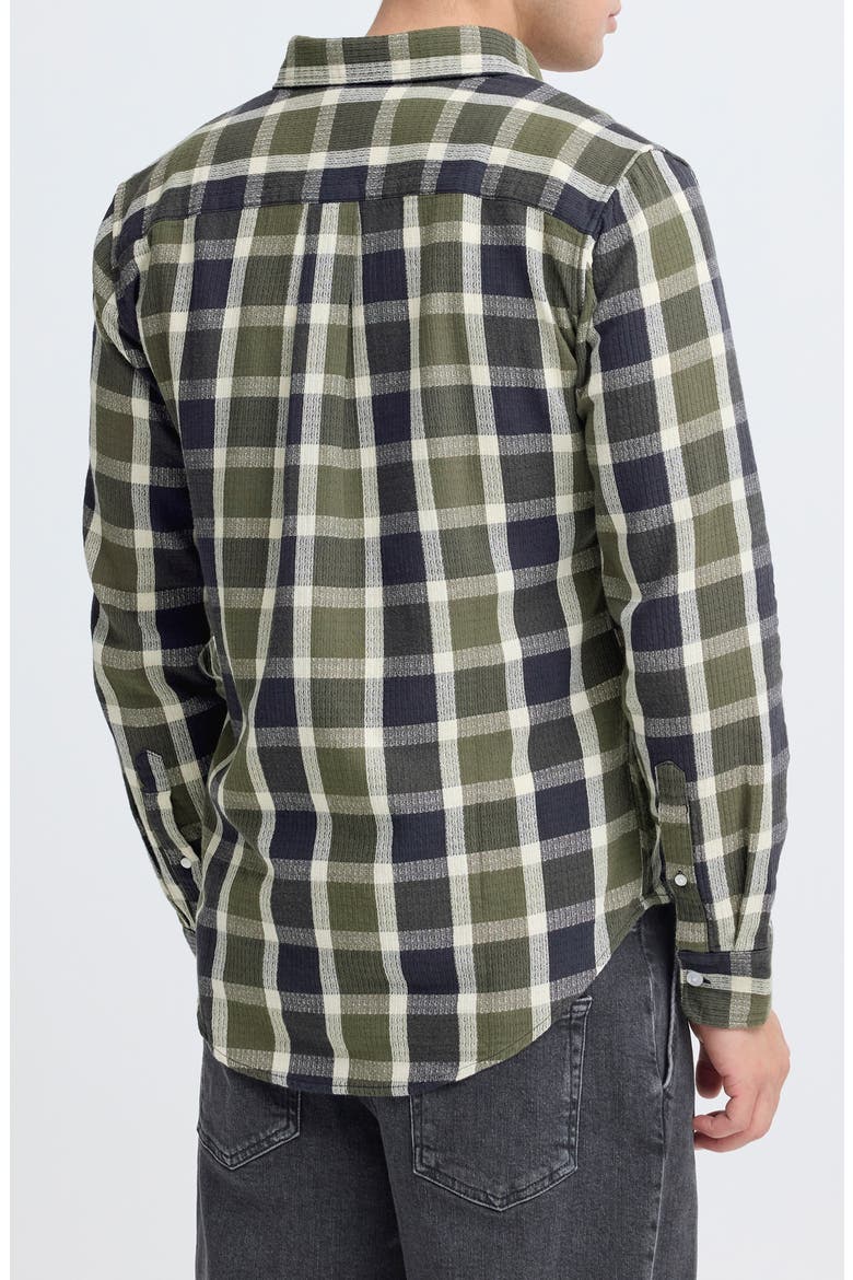 Check Regular Fit Cotton Button-Up Shirt, Alternate, color, BEETLE