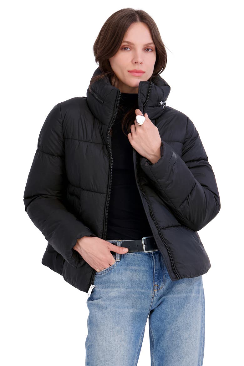 Dakota Quilted Puffer Jacket, Alternate, color, BLACK