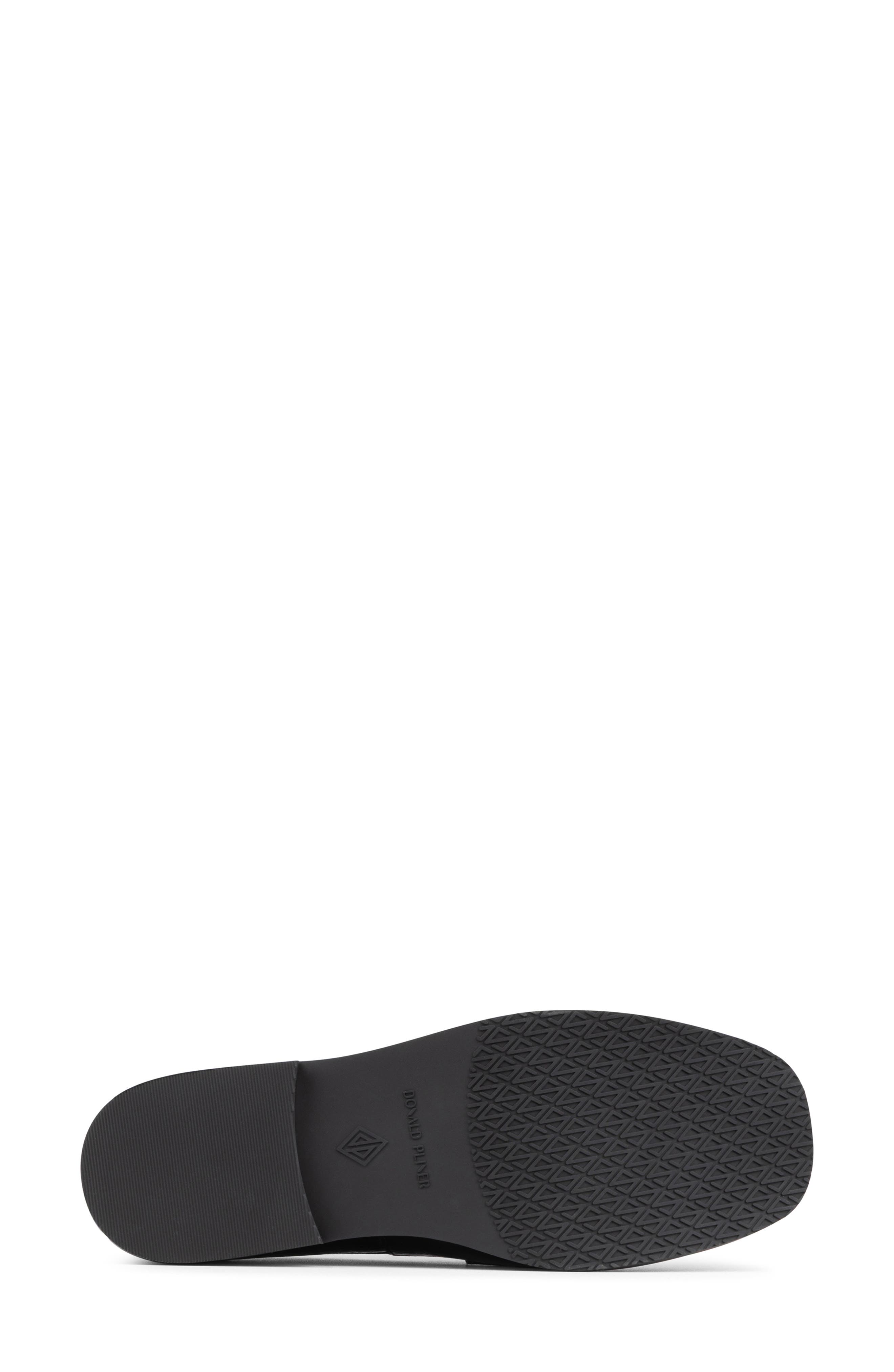 Shaya Faux Leather Croc Embossed Loafer, Alternate, color, BLACK
