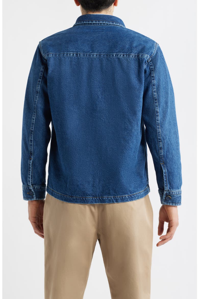 Heavyweight Denim Overshirt, Alternate, color, MID WASH