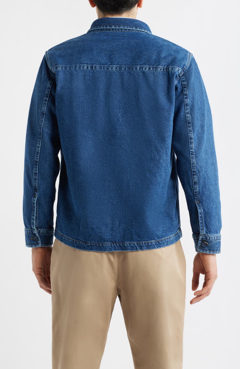 Percival Heavyweight Denim Overshirt, Alternate, color, Mid Wash
