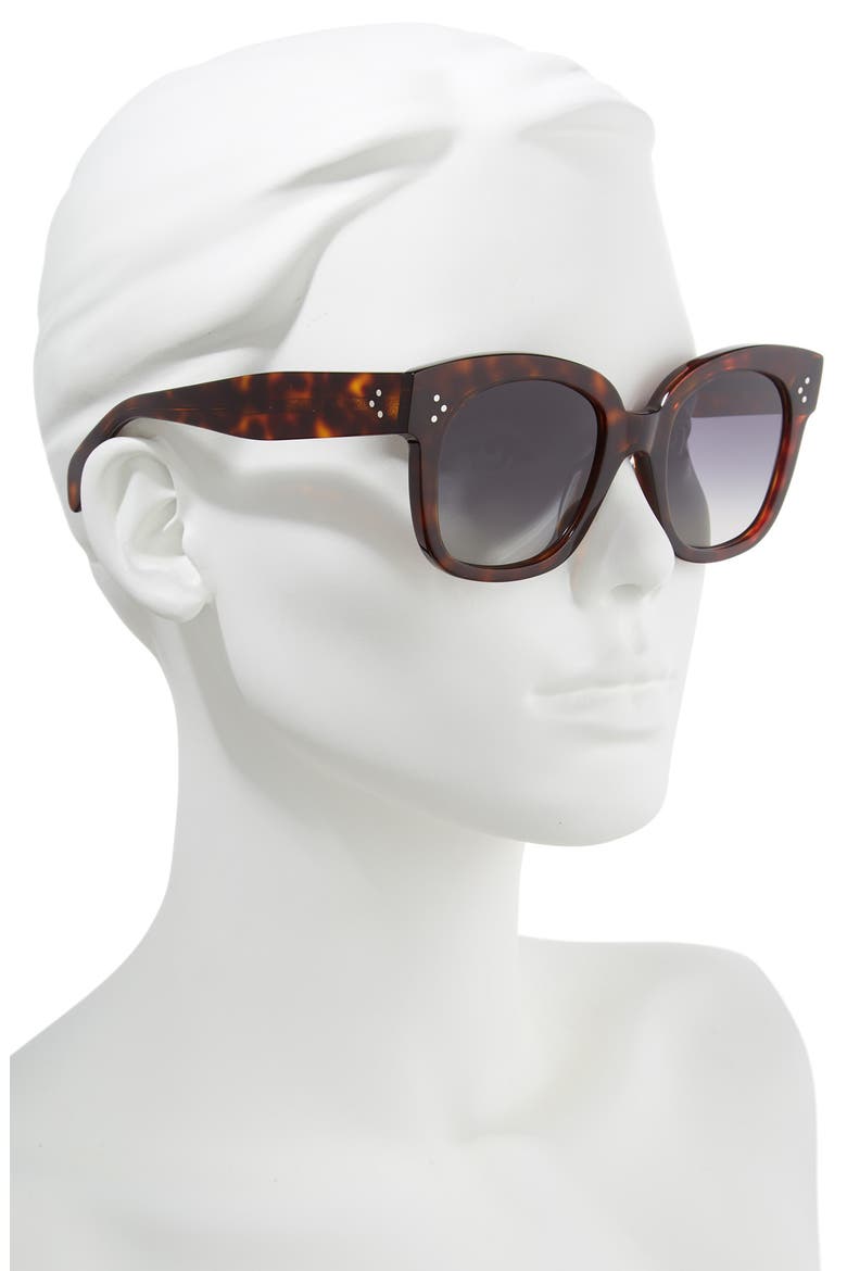54mm Square Sunglasses, Alternate, color, RED HAVAN/ SMOKE